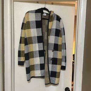 Cabi plaid sweater cardigan